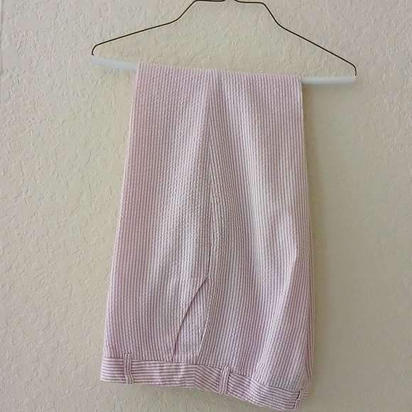 Kasper pink and white seersucker pants size 6 - Picture 1 of 6